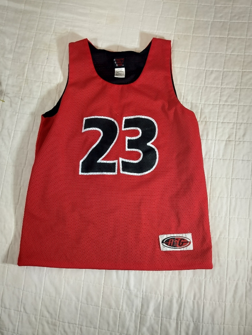 & Other Stories Red and Black Sports Tank Top with 23